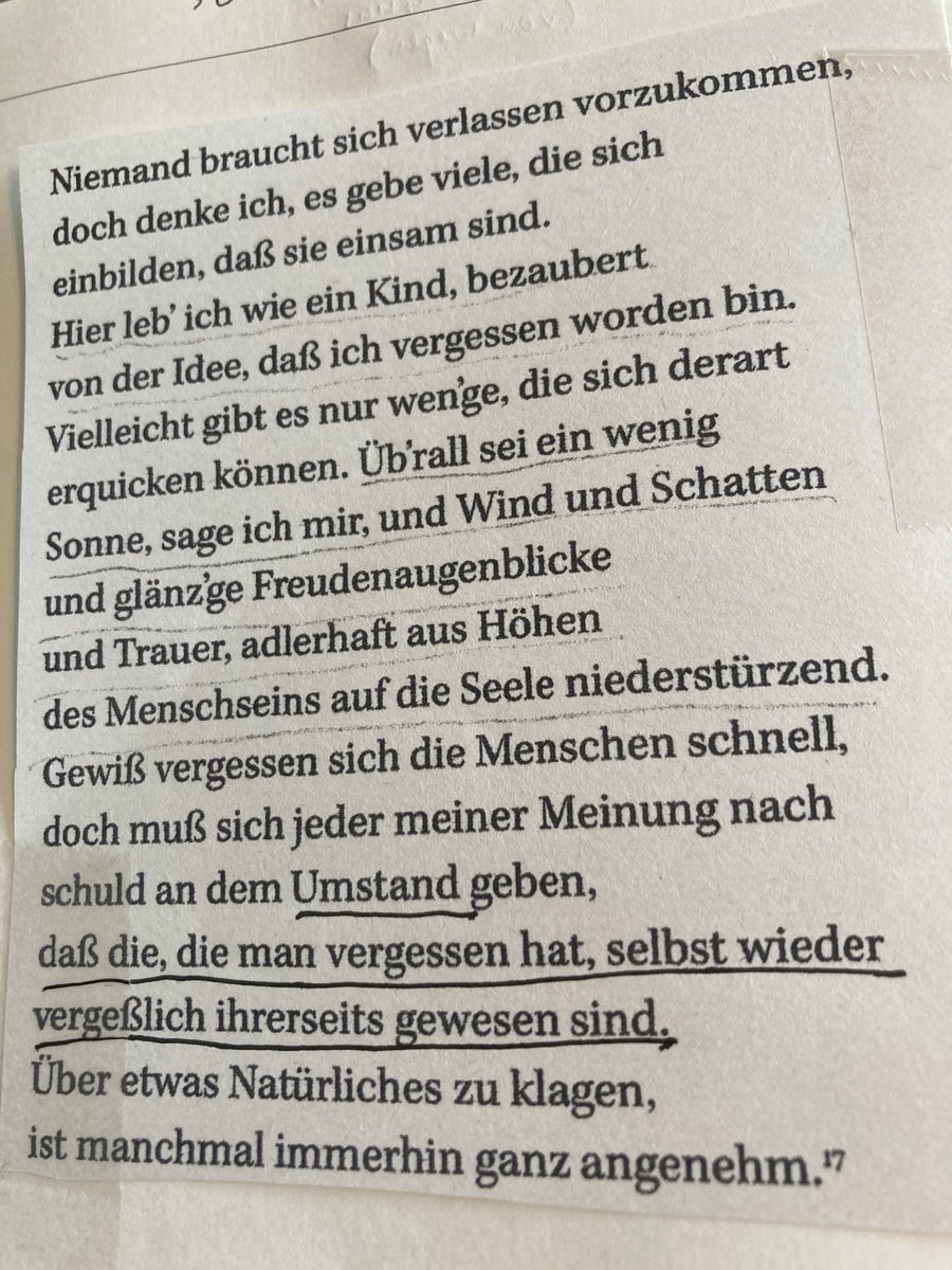 DrSchwamborn's tweet photo. Tuchhändler: „Hast du dir ein Ziel genommen?“

Wanderer: „Die Ziele wandern auch.“

(Robert Walser) https://t.co/N5ht1TDO9F