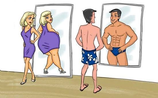 Men have always been very delusional about their appearance