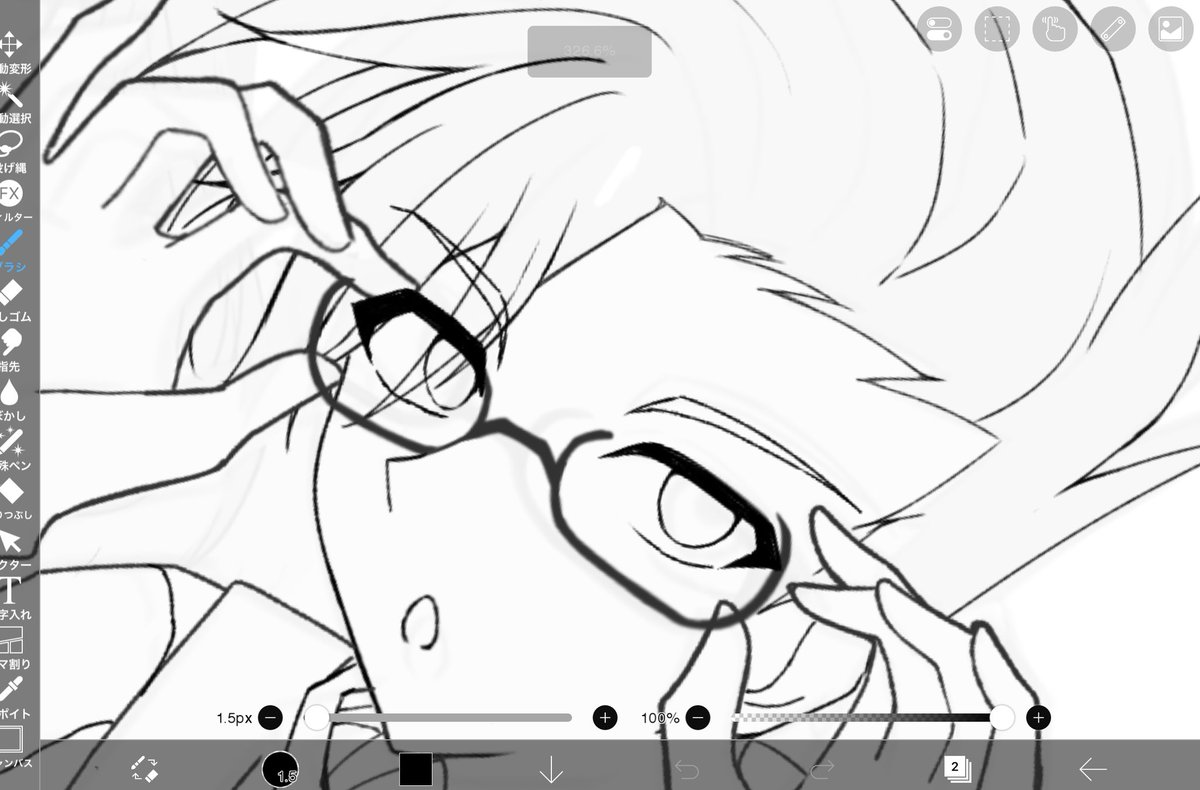 線画〜来週中には完成出来たらいいな🌸