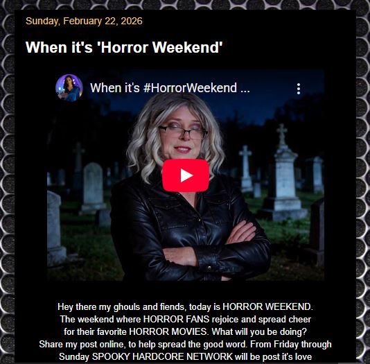 lilygothSHN's tweet image. Spooky Hardcore Network: When it's 'Horror Weekend' spookyhardcorenetwork.blogspot.com/2026/02/when-i… @JoannaTSHN #HorrorWeekend #HorrorFans