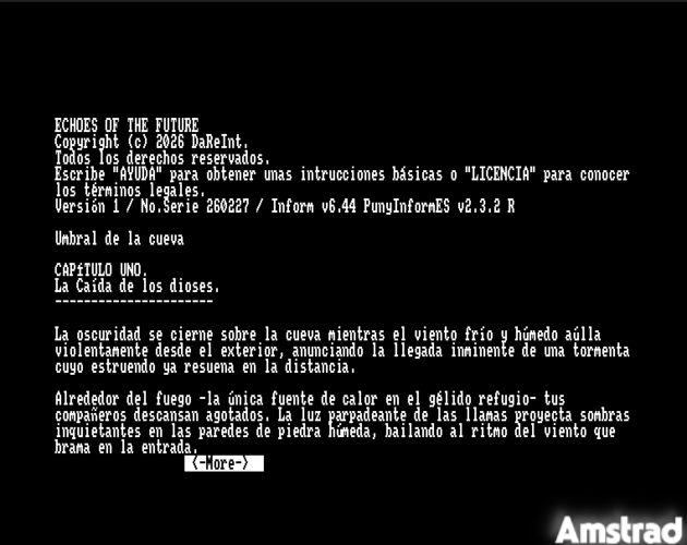 DaReInt's tweet photo. Malas noticias: el futuro ha sufrido una avería temporal 😵💫
Buenas noticias: ha aterrizado en #Amstrad CPC 😏
#EchoesOfTheFuture ¡ya disponible! 😄🕹️
(Enlace en el siguiente post) https://t.co/NFapD5dBPM