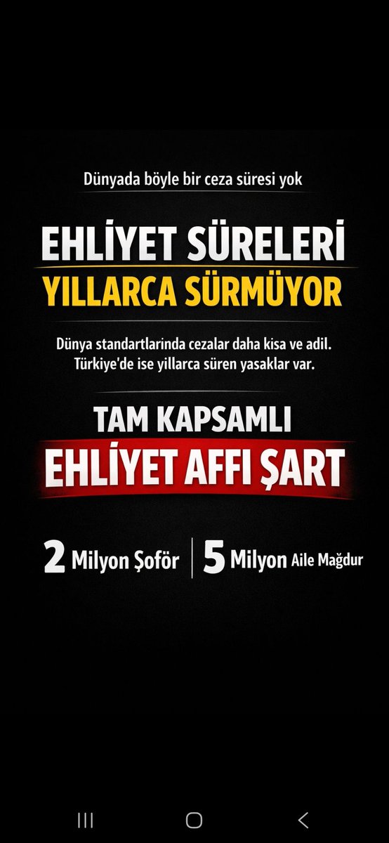 <a href="/PrfDrFilizKilic/">Prof. Dr. Filiz KILIÇ</a> Ehliyeti alarak trafiği mi düzeltiyorsunuz, yoksa bir ailenin mutfağını mı kapatıyorsunuz?
Çözüm; kontağı kapatmak değil, cezayı paraya çevirmektir.
SüreCezamı ParayaÇevir 
#EhliyetimeDokunma