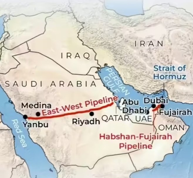 jptgreece's tweet photo. What it looked like an expensive insurance policy back in the 70's today has become a literal lifeline for global energy markets! #Petroline allows Saudi Arabia to bypass the Strait of Hormuz. It moves up to 5 million barrels per day. #SaudiArabia #IranWar‌ #iranusa #is https://t.co/DeUTEG1XiX
