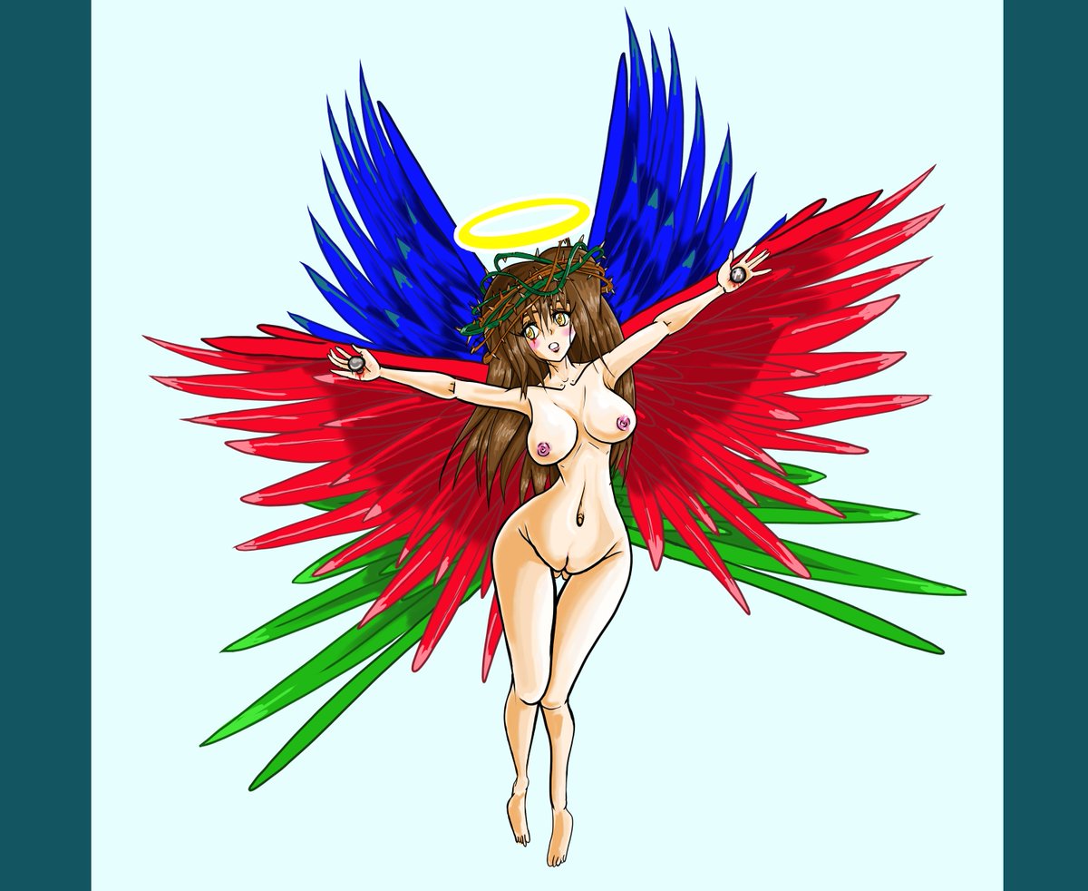 Cherubcorps's tweet photo. #AngelicAviary Crucified Seraph. Six months of progress (Nude version) https://t.co/U2Rc4CcETX
