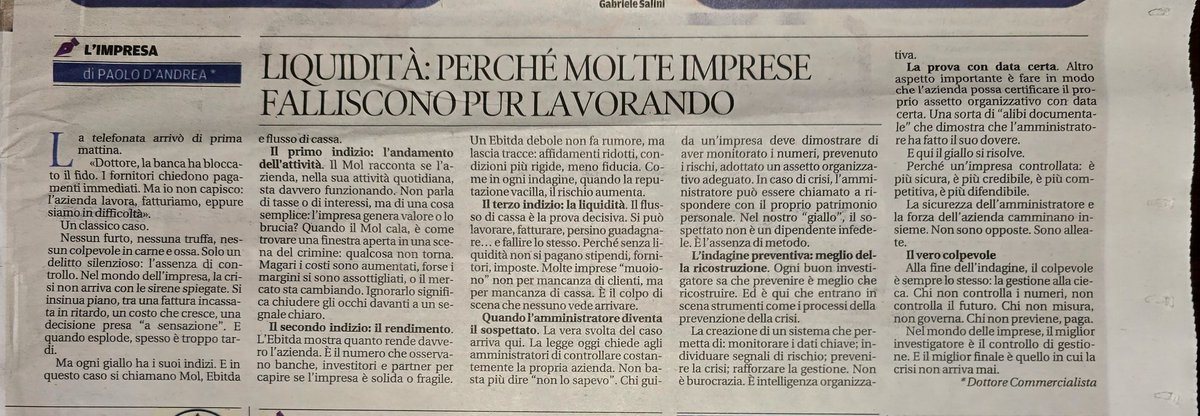 oudeis68's tweet photo. Secondo te c'è differenza tra fatturare e avere liquidità?
Contattami su https://t.co/SVtyB9famM https://t.co/r6sfLPT2PH