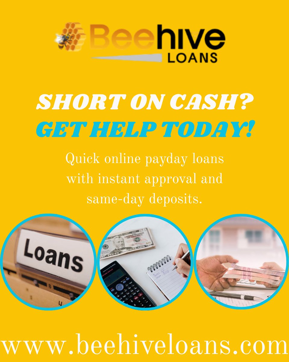 BeehiveLoans's tweet photo. Short on Cash? Get Help Today! 💰

Quick online payday loans with instant approval and same-day deposits. Apply in minutes and get the support you need fast.

Apply Now: https://t.co/9KpMSy4tUv

#QuickCash #PaydayLoans #EmergencyFunds #MoneyHelp #SameDayFunding https://t.co/qWsAGE3ncS