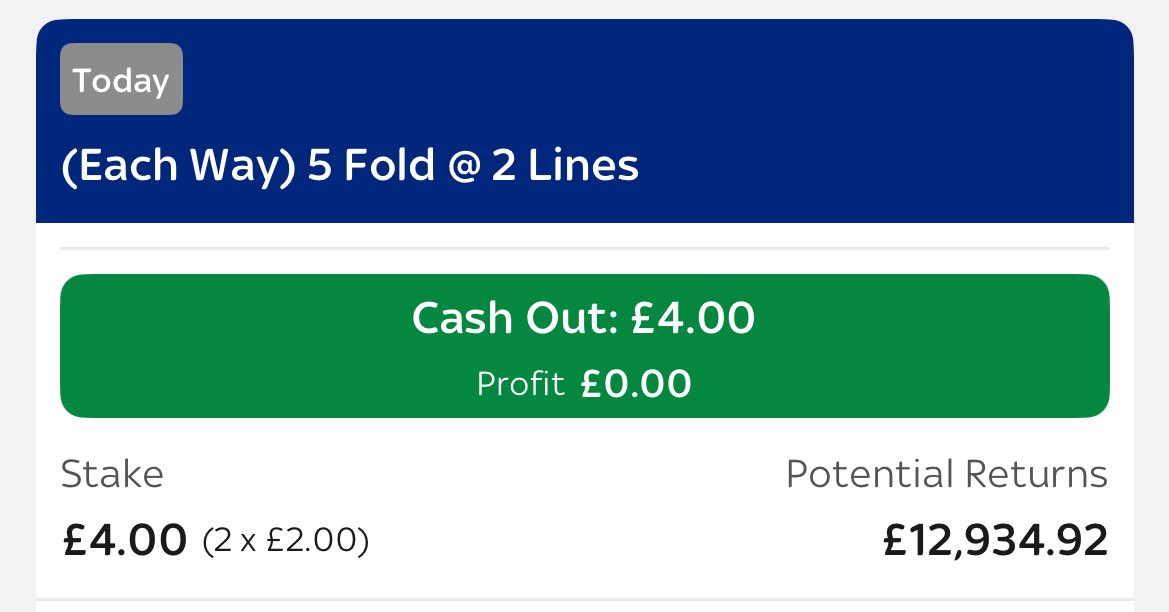 JK_LFC's tweet photo. Might have taken my #Cheltenham bets too far today 😂 https://t.co/AJ25Vxh7jS