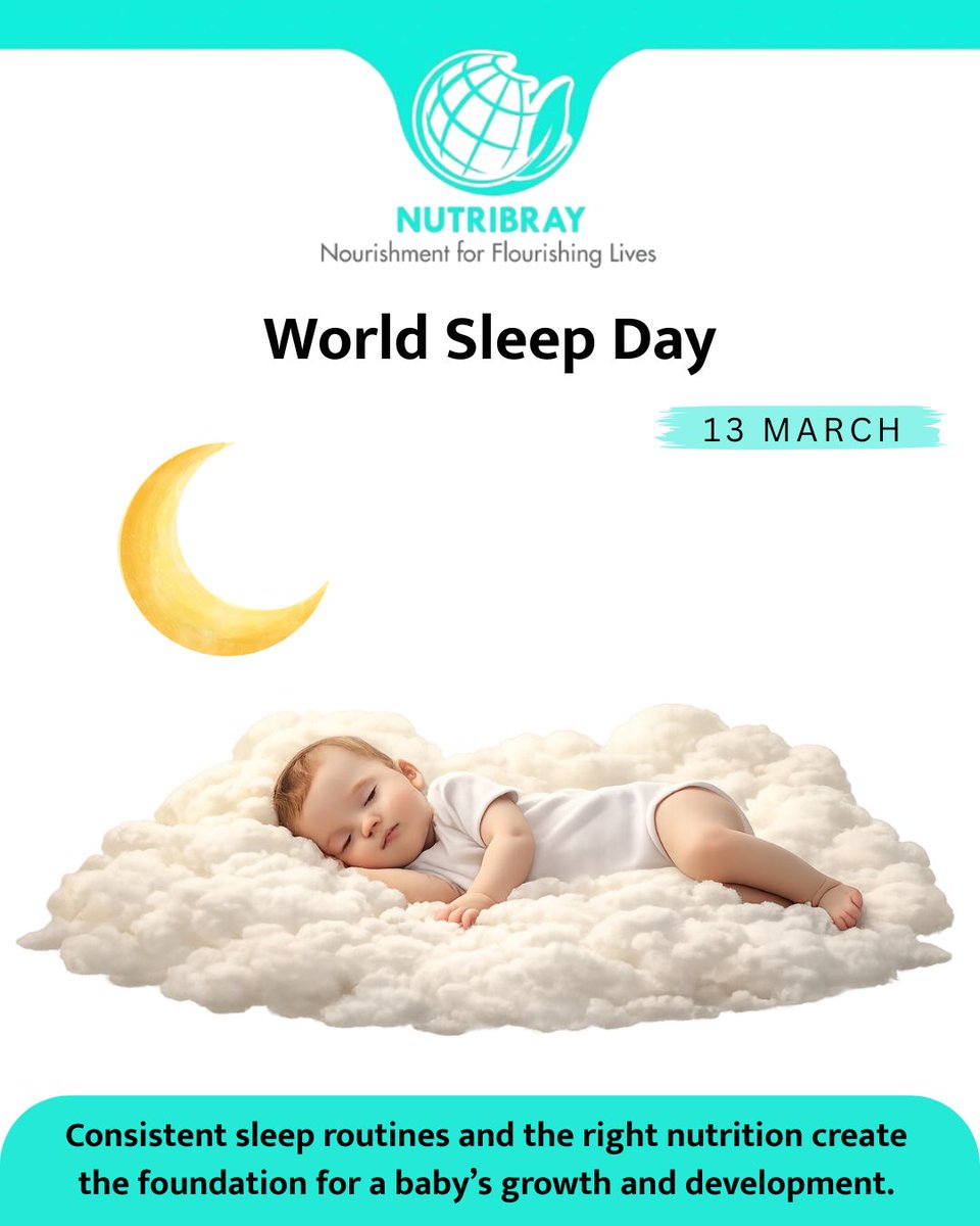 On World Sleep Day, it’s a reminder that quality sleep plays an essential role in a baby’s healthy growth and overall well-being. 

A consistent sleep routine helps support physical development, cognitive progress, and emotional balance during the early years of life.
#Nutribray