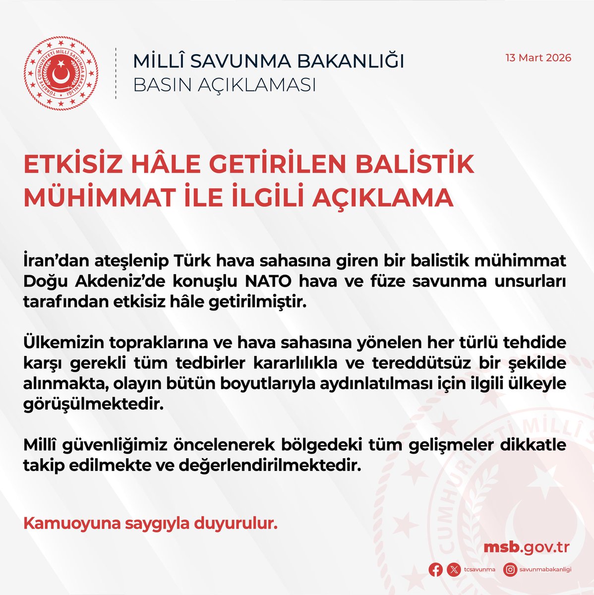 T.C. Millî Savunma Bakanlığı tweet media