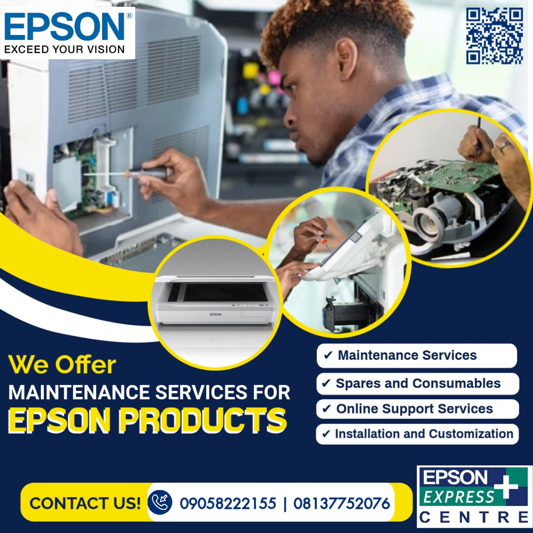 Epsonexpress's tweet photo. Keep your Epson devices running smoothly with our expert maintenance and repair services

𝐂𝐨𝐧𝐭𝐚𝐜𝐭 𝐮𝐬
09058222155 | 08137752076
info@epsonexpresscentre.com
https://t.co/7FaGcC9rIF
Support Centre @
St Francis House, 
37, Bode Thomas, 
Surulere, Lagos

sanwo Olu Sowore https://t.co/NjvP7pH7dy