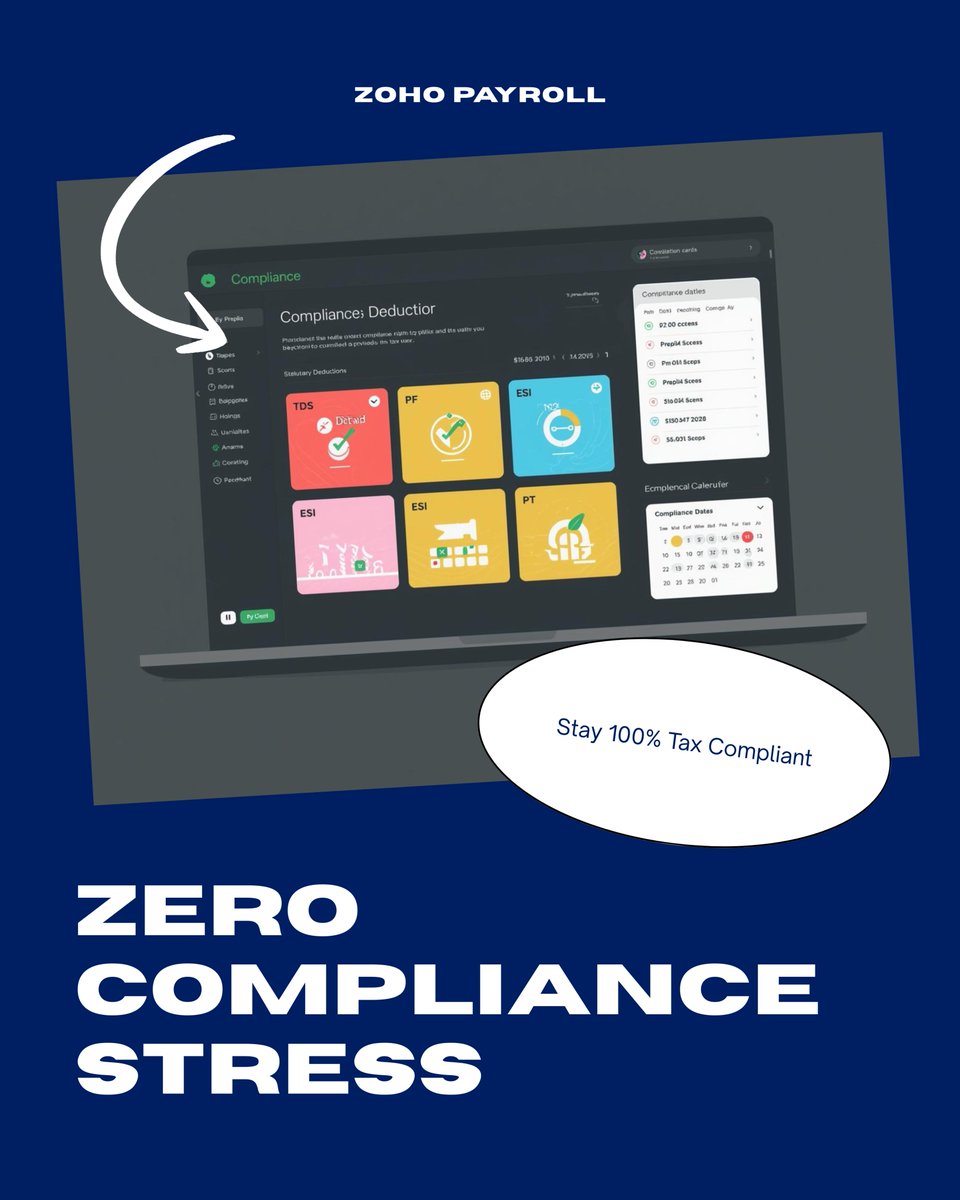 ProLead2's tweet photo. Payroll. Simplified. ✅
Zoho Payroll + ProLead = seamless salary management, 100% tax compliance &amp; employee self-service — all in one place.
Ready to ditch payroll stress? 👉 https://t.co/slk9mHHQzs
#ZohoPayroll #HRTech #PayrollCompliance https://t.co/fgdmp91kqN