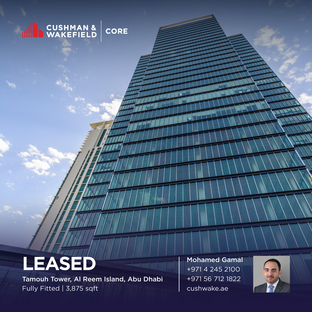 Advised QCP Group on securing a 3,875 sqft fully fitted office at Tamouh Tower, Al Reem Island. A great example of companies graduating from flex space to permanent offices as they scale in Abu Dhabi.

Explore office opportunities: ow.ly/hLqB50YtfMb

#CWC #AUH