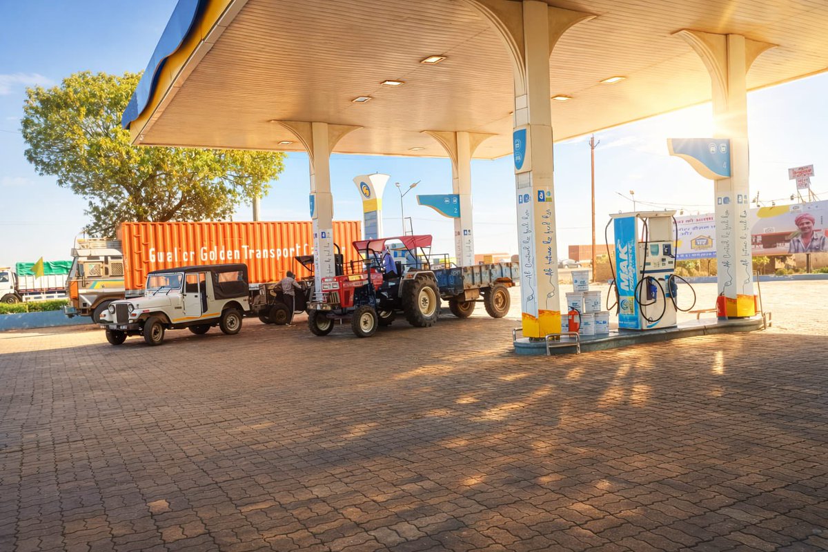 Just another normal day in Guna where customers come for fuelling <a href="/BPCLimited/">Bharat Petroleum</a> <a href="/BPCLRetail1/">BPCL_Retail</a>