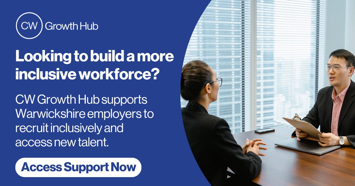 CW_GrowthHub's tweet image. 🚀 #Warwickshire #businesses - #recruitment #support is available to help you grow an inclusive team and tap into local talent. Contact us 👉 cwgrowthhub.co.uk/services/

@Warwickshire_CC #inclusiveemployment #DiversityandInclusion