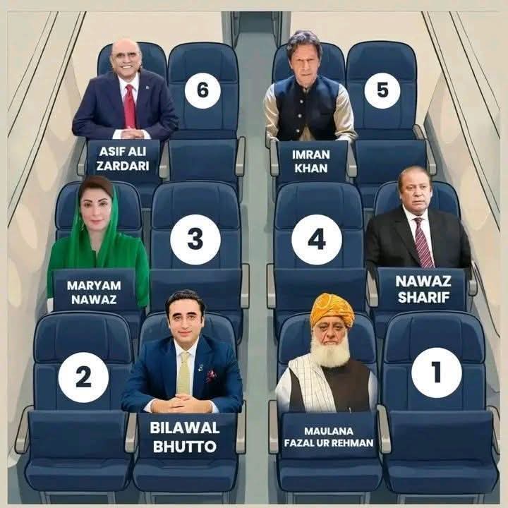 پبلک سروے !!

8 گھنٹوں کا ہوائی جہاز کا سفر اور آپکو ان سیٹ میں سے ایک سیٹ نمبر چننا ہو تو آپ کسے چنیں گے ؟

اپنی رائے ضرور دیں ــ

#خان_کو_شفا_ہسپتال_منتقل_کرو