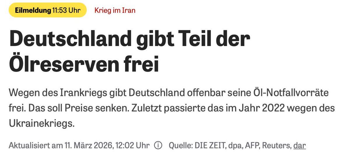 Ich will ja nichts sagen, aber in der Nordsee ist es heute echt windig und da führt gerade niemand Krieg. 

Hätten wir nur mehr Offshore-Windanlagen und würden strategisch die Einspeisung und Speicherung fördern und ausbauen...