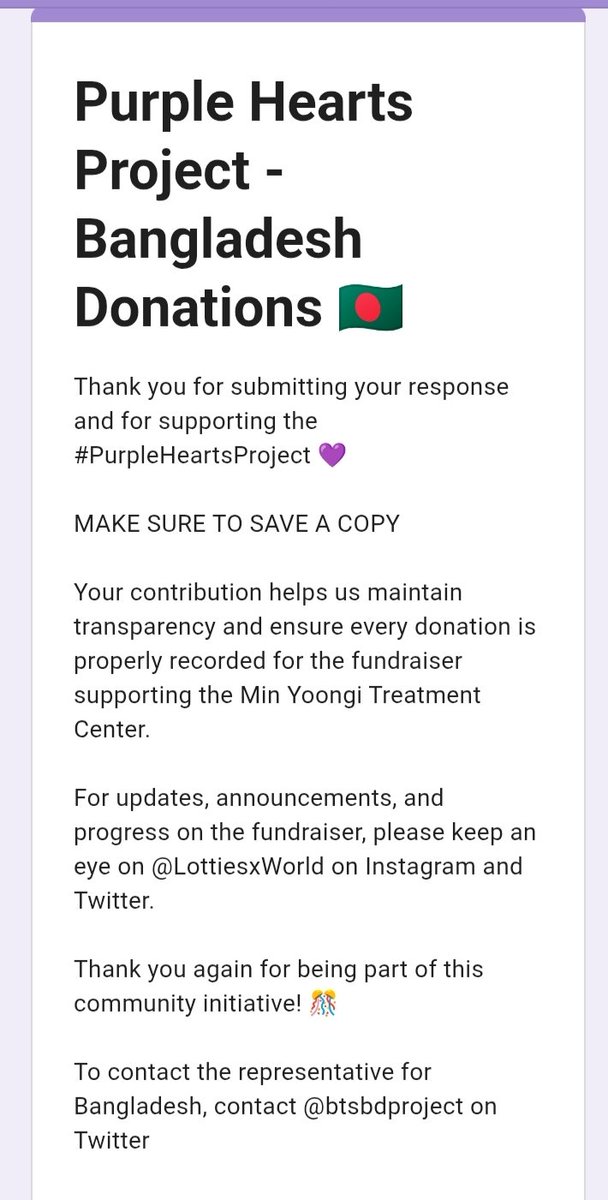 KimJothi167479's tweet photo. Grateful to be a small part of the Purple Heart Project 💜
Even a small contribution can spread love and hope.
Thank you @LottiesxWorld &amp; @btsbdproject for representing our country. 💜
#purpleheartsproject https://t.co/SdwO25P8cj