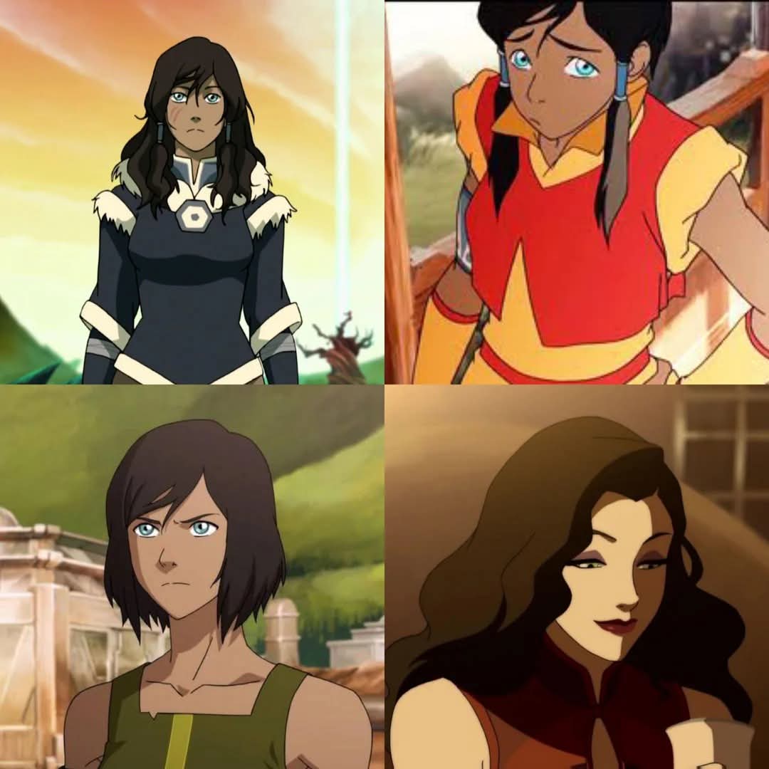 So Korra really got to have a complete set of tops from all the nations i guess