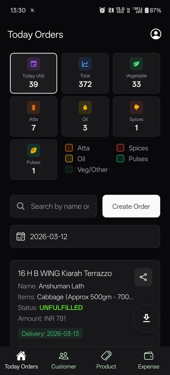 MundheIshwar's tweet image. Quick update on what I’m working on right now! 🚀📱

Building a dedicated Staff App for Kisan Basket to completely streamline their daily operations. Check out some of the dark mode UI screens below! 👇🧵

@ChaiCodeHQ @atharvdangedev
#BuildInPublic #ReactNative #AppDevelopment