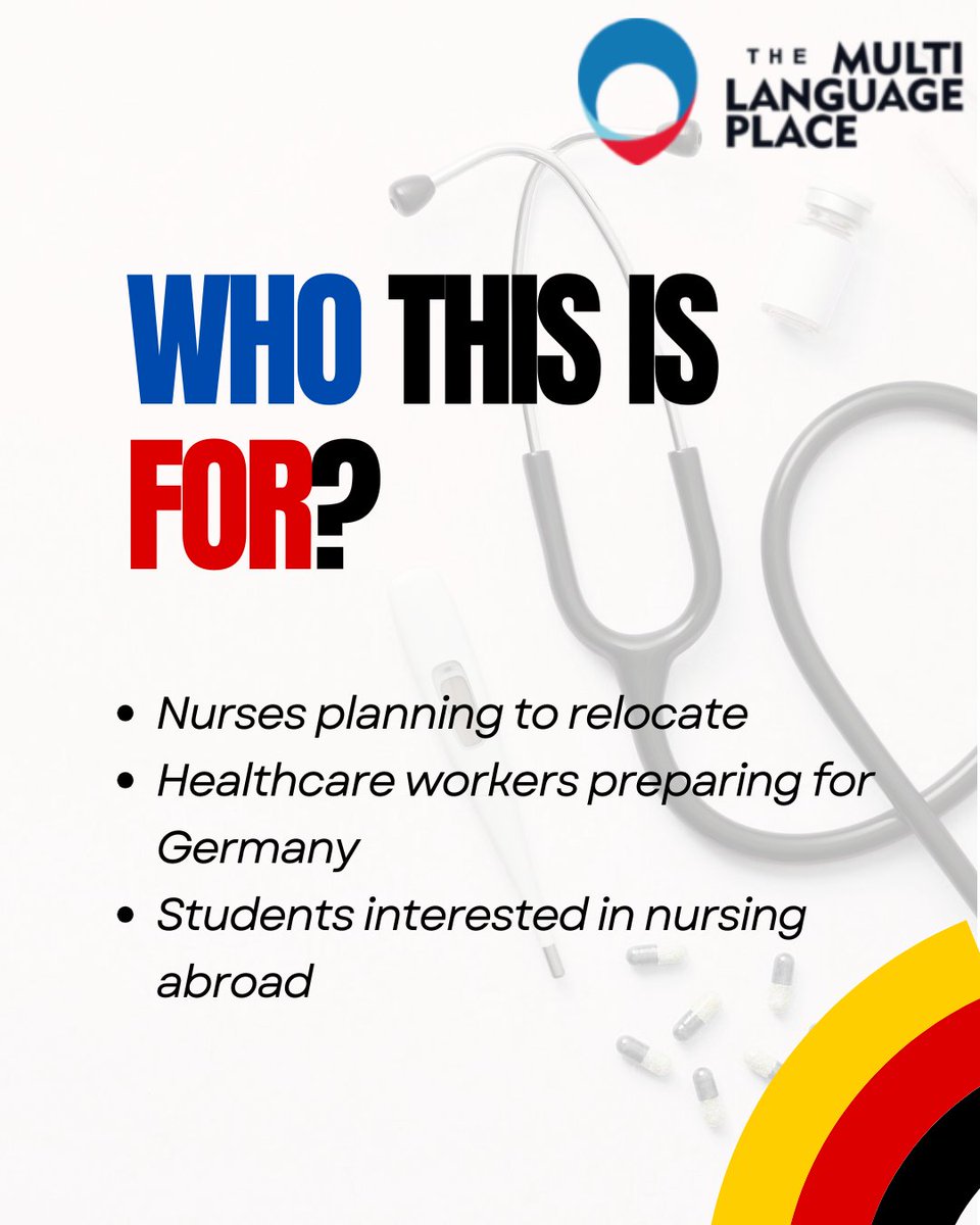 Are you a nurse planning to work in Germany?

Language is the first step.

Our German for Nurses Series teaches the German you need for real hospital communication and career opportunities.

Start your journey today.

#GermanForNurses #LearnGerman #NursesToGermany