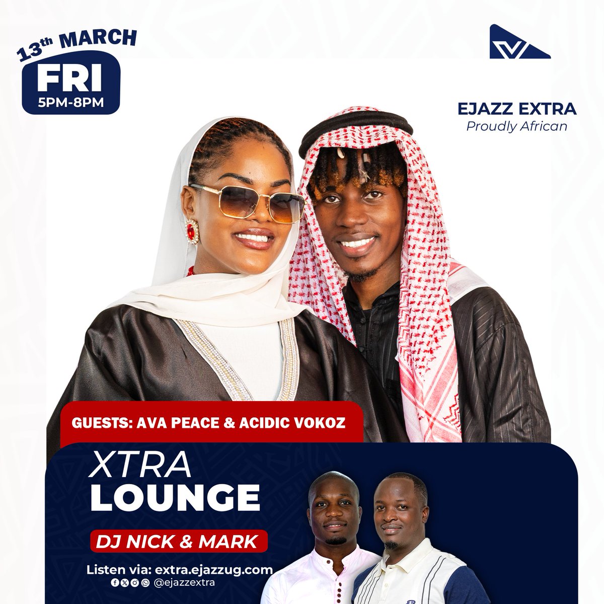 djnicknicholas's tweet photo. Today from 5PM, catch our chat with @avapeace_1 and @AcidicVokoz as they talk about their latest collaboration, Tobingamba, and what else they have coming up. ๐ถ
Listen on Ejazz Extra: https://t.co/wMTjzHoIRG
#XtraLounge | @XtremeBpm @EJazzextra https://t.co/76pjRKRhFd