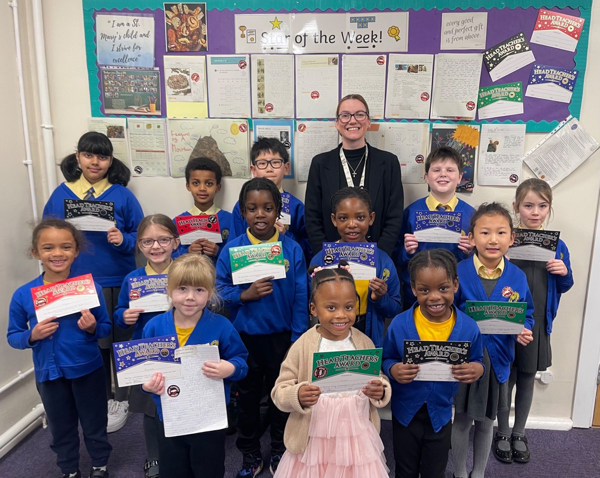 StMaryB17's tweet photo. Congratulations to this weekโs #StarOfTheWeek. All the children have been incredible! #HTAward โญ๏ธ https://t.co/yWfUxQg4OY