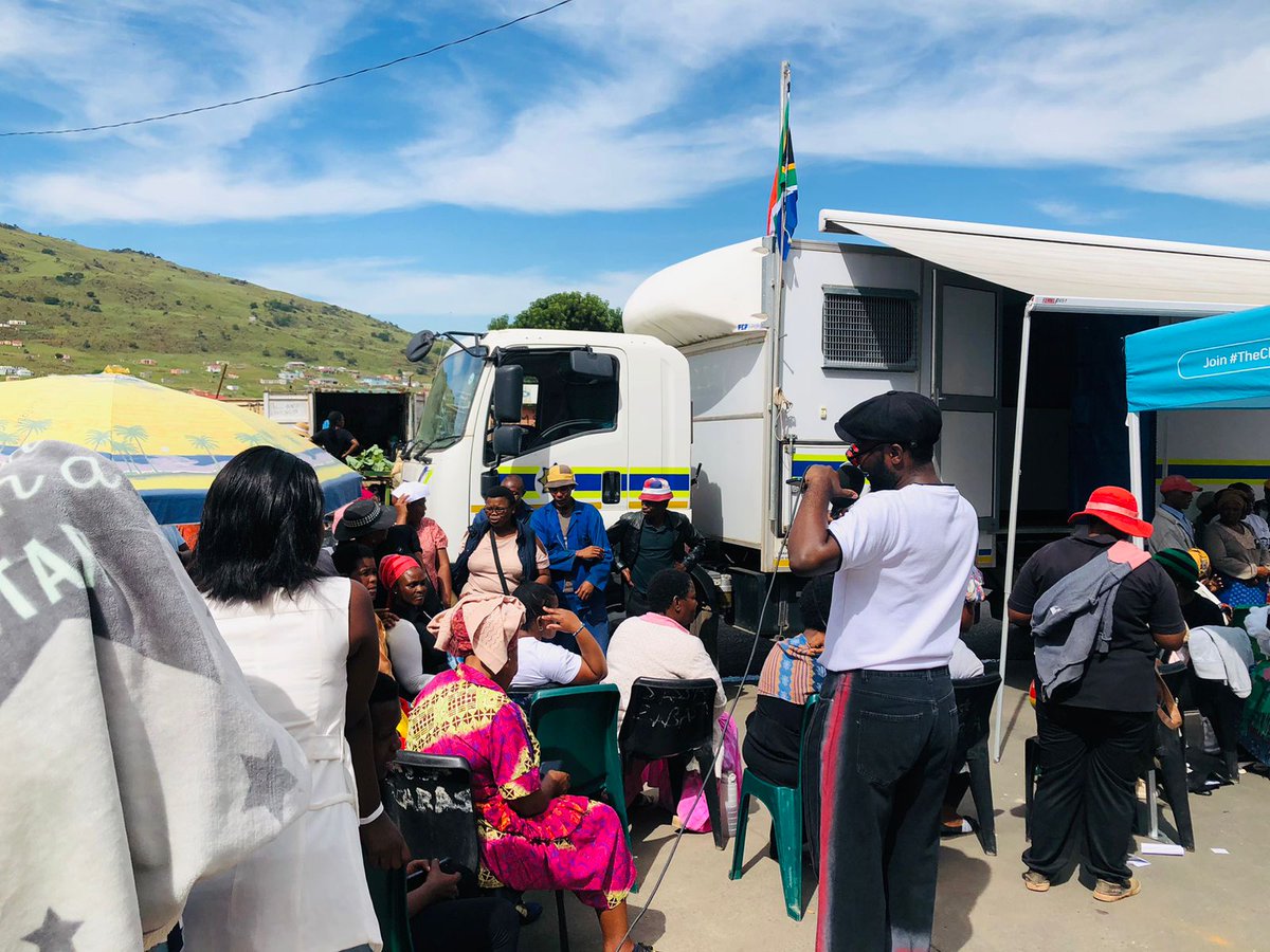eccrf's tweet photo. Ngcobo Taxi Rank is busy today as the @OfficialSASSA  is having its Media Activation on Child Support Grant Registration, Covid-19 SRD and additional support services.

@VukaniFM is currently there broadcasting live 📻 https://t.co/glebSYeQDb