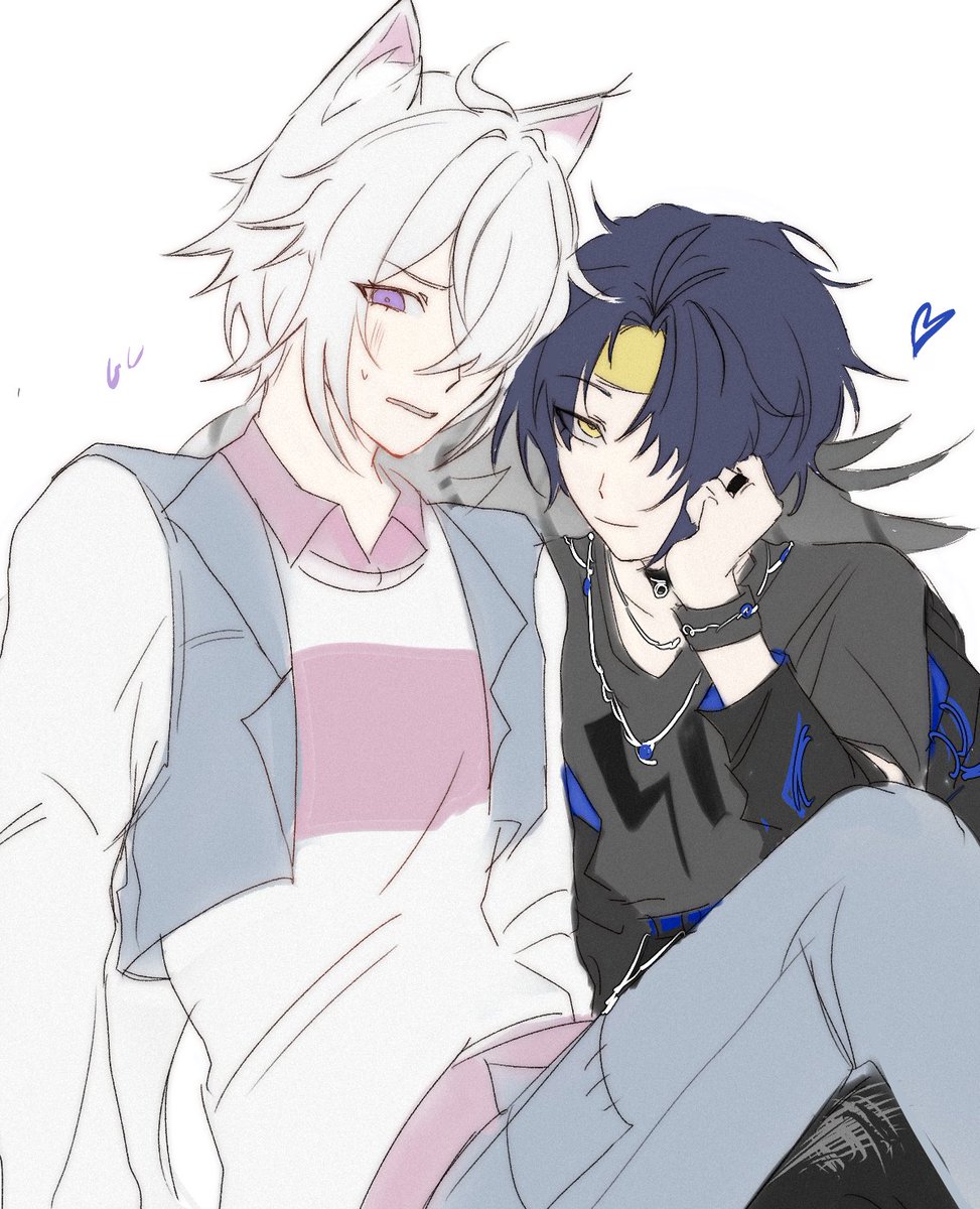 "hello kitty femboy seth and goth boyfriend harumasa" -> tbh it reminds me of one official art with em  
#Haruseth #Sethharu