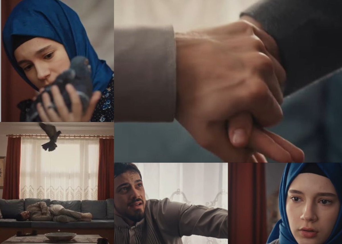 kuş var,avucunun içinde..