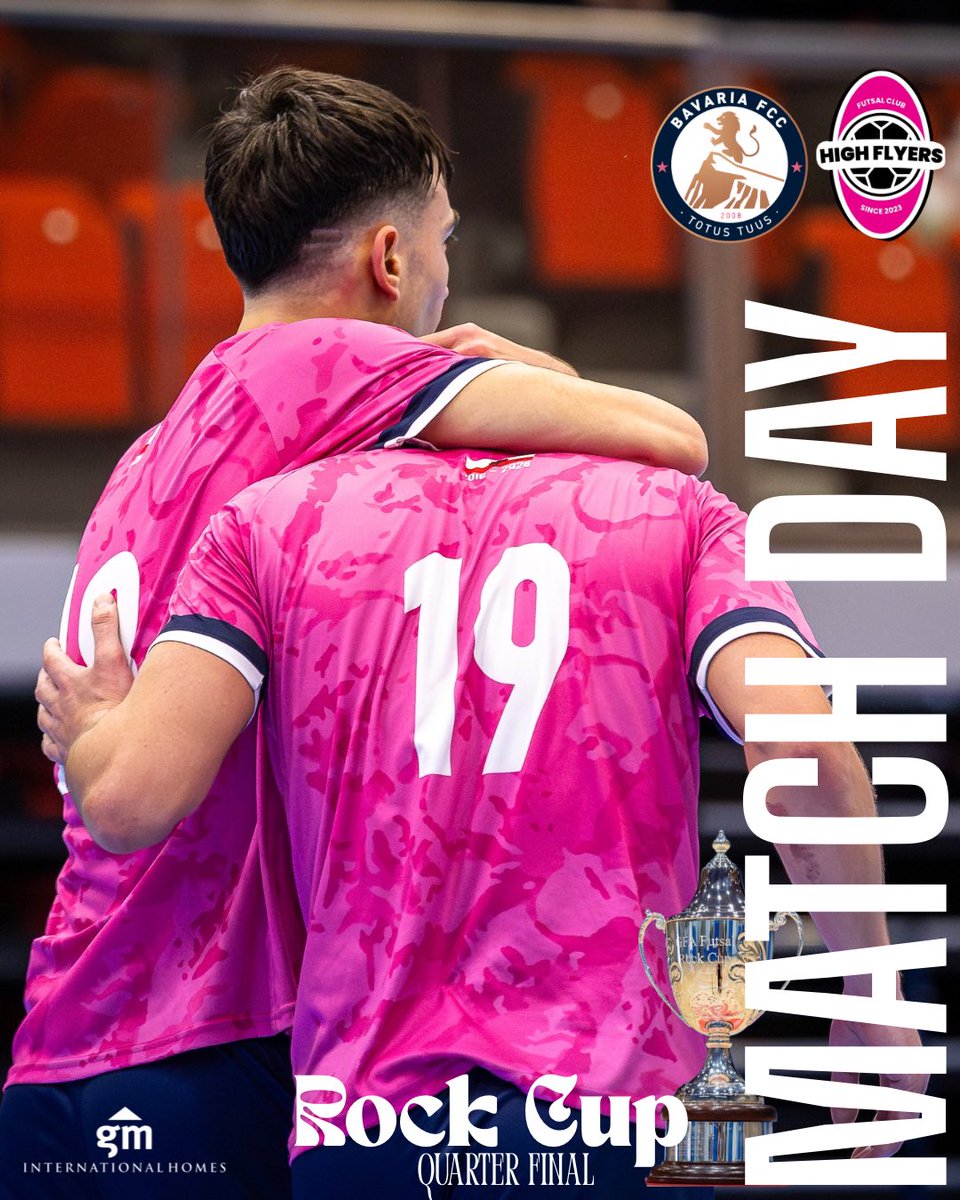 BavariaFCC's tweet photo. Match Day.

It’s Rock Cup weekend as we take on Argus High Flyers in the quarter final.

Come down to support the boys for tomorrow’s 6pm kickoff at the Tercentenary Sports Hall 📍 

#ThePinks | #BavariaFutsal 💕 https://t.co/l3LEz9eqOE