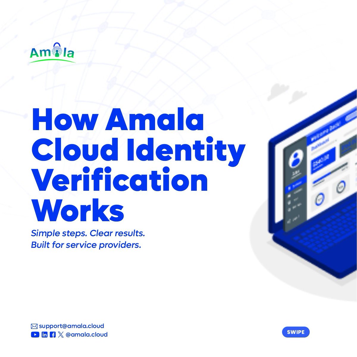 amala_cloud's tweet photo. Verification does not need to be complicated.

With Amala Cloud, your team can verify customers in minutes.

Secure.
Instant.
Pay as you use.

#KYC #amalacloud #identityverification #serviceprovider https://t.co/Ijqc4jQLZX