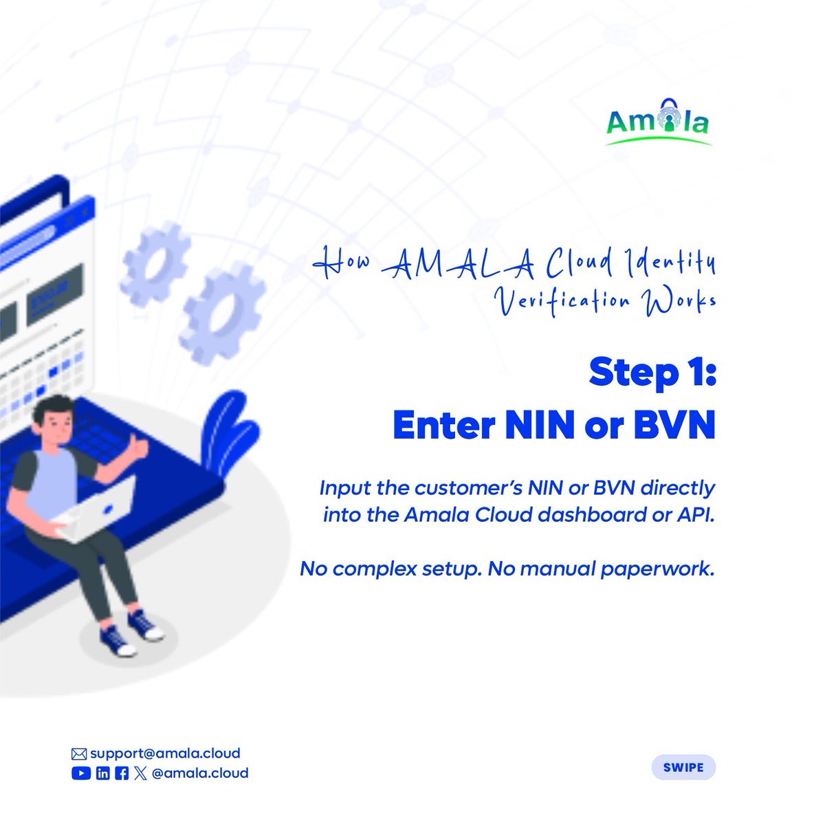 amala_cloud's tweet photo. Verification does not need to be complicated.

With Amala Cloud, your team can verify customers in minutes.

Secure.
Instant.
Pay as you use.

#KYC #amalacloud #identityverification #serviceprovider https://t.co/Ijqc4jQLZX