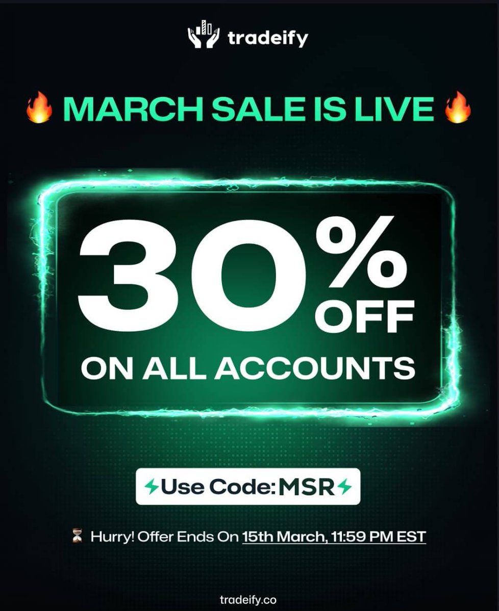 🎁10 x $50000 Account Giveaway 🎁

1️⃣ Use code MSR 

2️⃣ Follow <a href="/MSTARROHIT/">Rohit Kumar</a> , <a href="/Tradeify/">Tradeify</a>

3️⃣ Like ❤️, Comment 📜, Repost 🔄 

Best of luck 💰

youtu.be/yza-rjSBMVk?si…