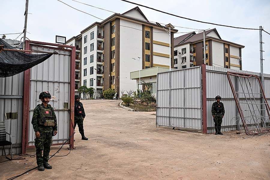 MizzimaNews's tweet image. Behind #Cambodian border casino, #Thai military shows off a #scam hub
Read More : eng.mizzima.com/2026/03/13/321…