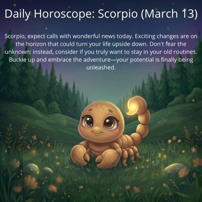 zodiac_echoes's tweet image. Daily Horoscope: #Scorpio March 13
Friday’s done! Wishing everyone a great relax and days full of new adventures on the road. 
zodiacechoes.com/scorpio-march-…
#Scorpio♏️#ScorpioSeason #ScorpioEnergy #Horoscope #DailyHoroscope #Astrology #AstroTwitter #Zodiac #ZodiacSigns