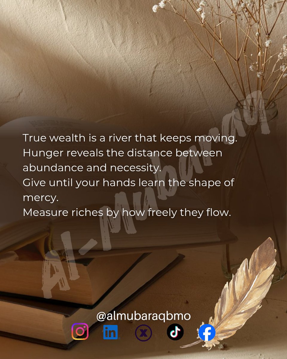 almubaraqbmo's tweet photo. Effort alone is not always enough. A person may perform many acts yet quietly carry a heart cluttered with resentment or pride. When intention is clean, even small acts carry weight. What is your strategy for keeping a clean, positive mindset during these final days? https://t.co/eGK1NT9UcN