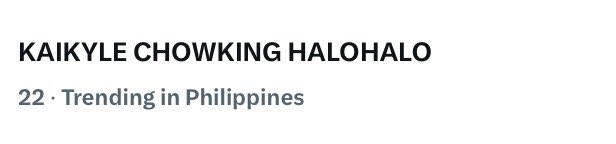 tagline update — is now at twenty second spot! let’s go wisharts

KAIKYLE CHOWKING HALOHALO
