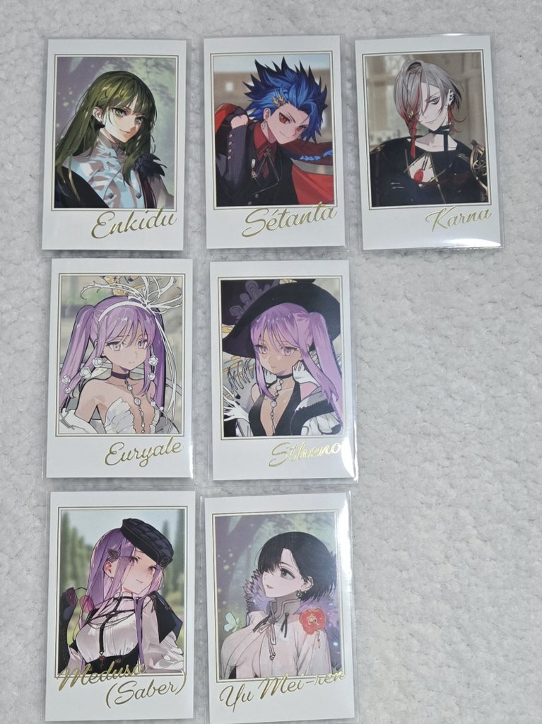 __xcck__'s tweet photo. 【交換 譲渡】FGO fes フェス 2025 ポートレイト ポトレ

譲 3枚目以外
求 3枚目(エルキドゥ セタンタ ステンノ エウリュアレ メドゥーサ 虞美人) or 定価+送料

🎀は上段との交換のみ
別ポストにて買取も可能
初回お取引の方はリトリン必読

検索からでもお声がけください https://t.co/cOo6nqNSjM