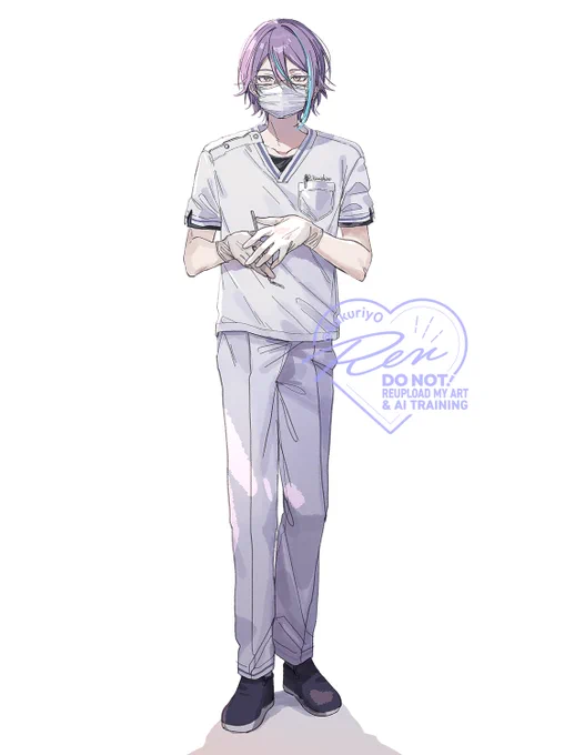 歯医者さんの、メイドさんのの絵です
