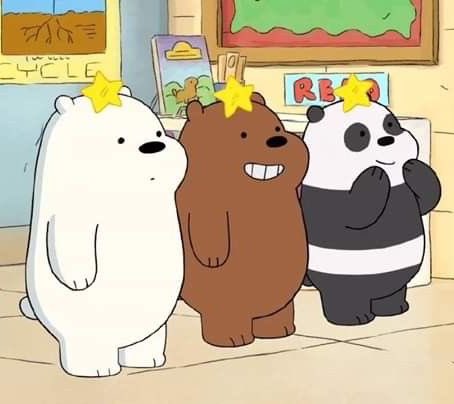 ⭐️   ⭐️   ⭐️
🐻‍❄️   🐻   🐼