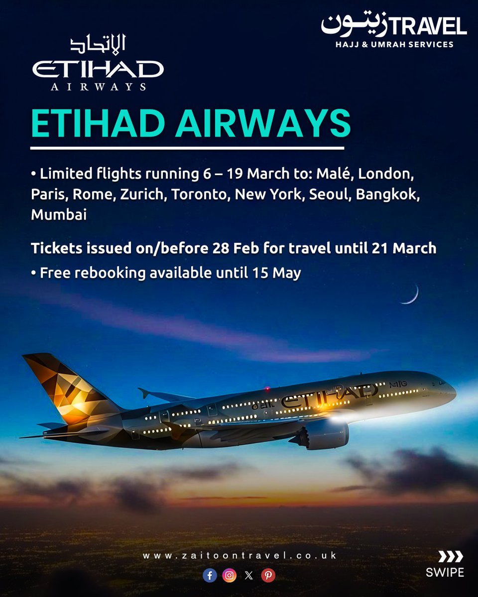 ZaitoonTravel's tweet photo. ✈️ 𝐌𝐢𝐝𝐝𝐥𝐞 𝐄𝐚𝐬𝐭 𝐀𝐢𝐫𝐥𝐢𝐧𝐞𝐬 𝐔𝐩𝐝𝐚𝐭𝐞!
Planning to travel soon? 🛫
#MiddleEastTravel #FlightUpdates #TravelSmart #AirlineNews #TravelTips #Emirates #QatarAirways #Etihad #FlyDubai #GulfAir #AirArabia #TravelAlert #FlightChanges #TravelPlanningMadeEasy https://t.co/BiR1gQz525