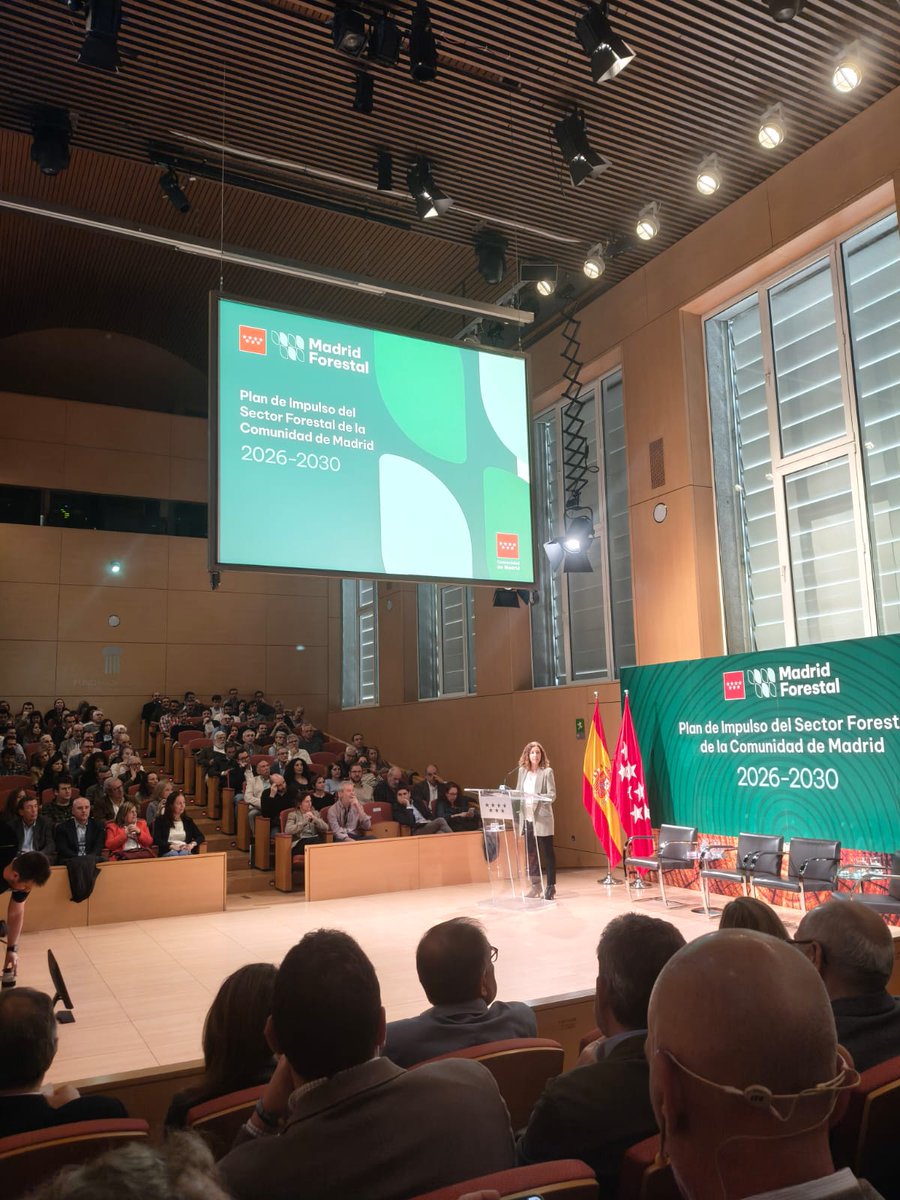 agrestascoop's tweet photo. Asistiendo a la presentación del Plan de Impulso del sector #forestal de la Comunidad de #Madrid 2026-2030

📌 Auditorio Fundación Canal (Madrid) https://t.co/a6cAQpchPS