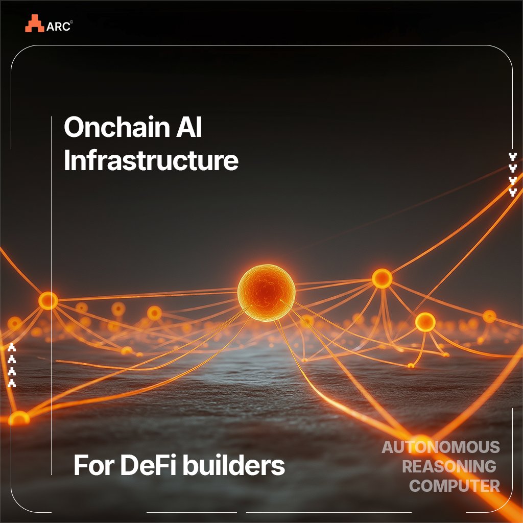 Decentralised apps deserve decentralised AI.
Otherwise, your AI-powered dApp still relies on unverifiable offchain compute. 
A single point of failure with zero transparency.

ARC goes a different way.
Verifiable compute. All onchain. Designed for DeFi.

This is how to build in