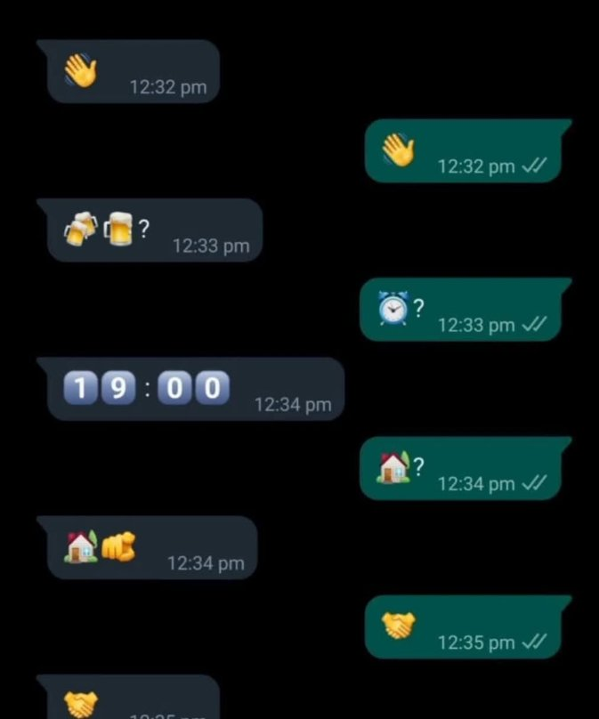 xavidemelo's tweet photo. Parece una conversación muy masculina... 😂 https://t.co/NxPWTP27Ce