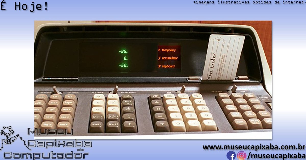 museucapixaba's tweet photo. É hoje! A calculadora Hewlett-Packard HP-9100A de 1968.

+em https://t.co/ghs8c9uUCD

#MuseuCapixaba #mcc #éhoje #museu #tecnologia #Retro #Geek #OnThisDay #HewlettPackard #HP #HP9100A #HP9120A #MalcolmMcMillian #ThomasEOsborne #Calculadora #IBM #Mainframe #RPN #ScienceMagazine https://t.co/3UpaRZ39mz