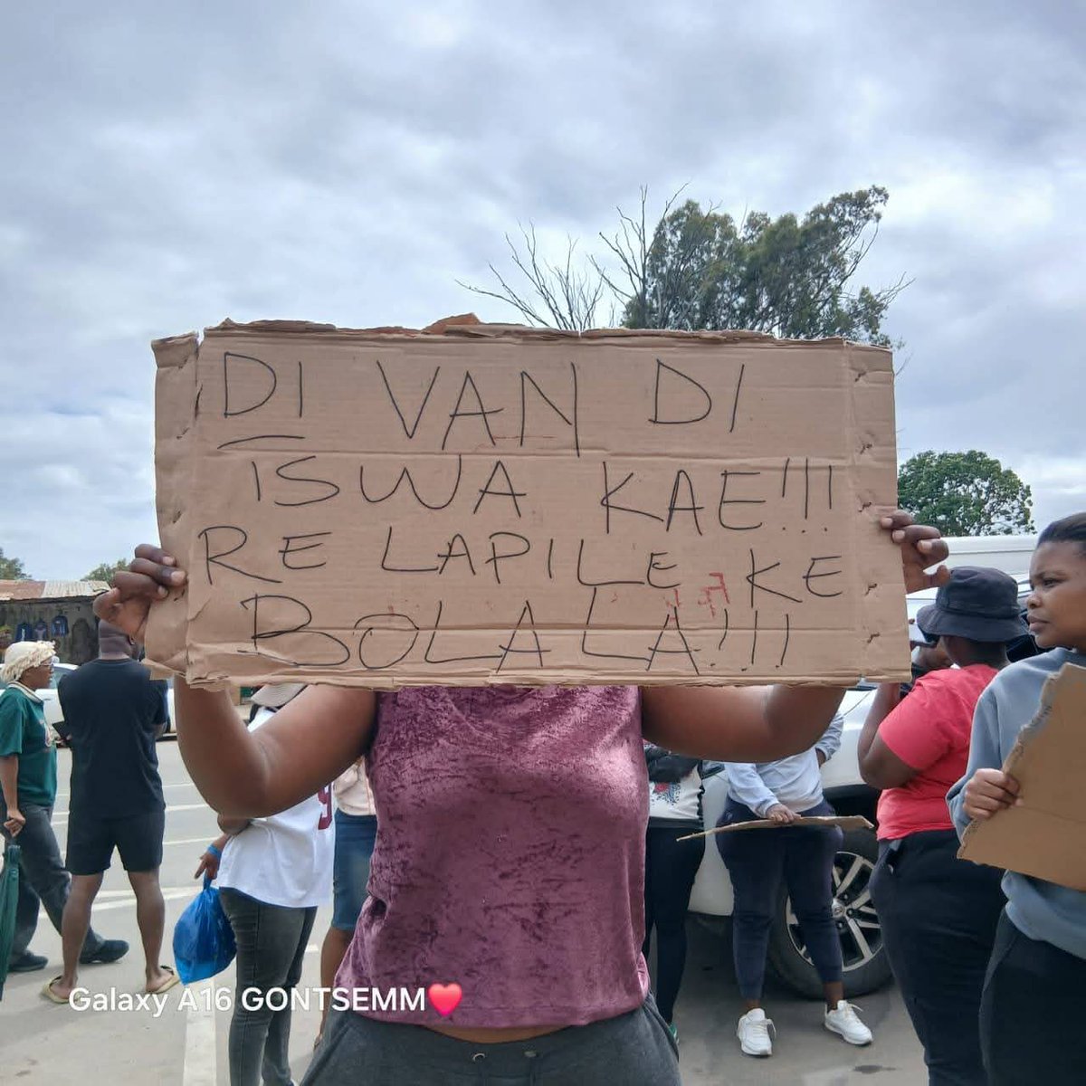 R505 Sign PUBLIC NOTICE: R505 ROAD CLOSED DUE TO PROTEST NEAR OTTOSDAL POLICE ...