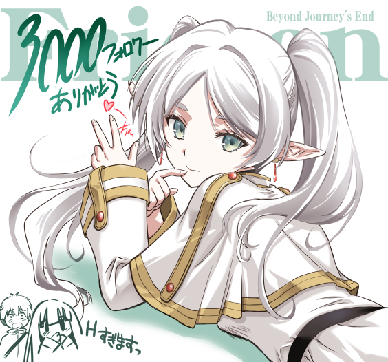 かなり遅れたけど3000フォロワーありがとうございます!今回は記念にフリーレンを描いてみました。 これからも宜しくお願い致します('ω')ノ #フリーレン