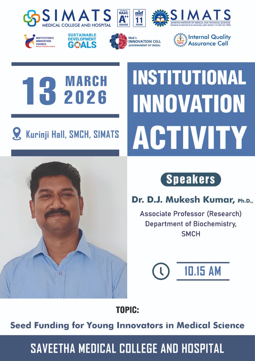 SIMATS INNOVATION CELL tweet media