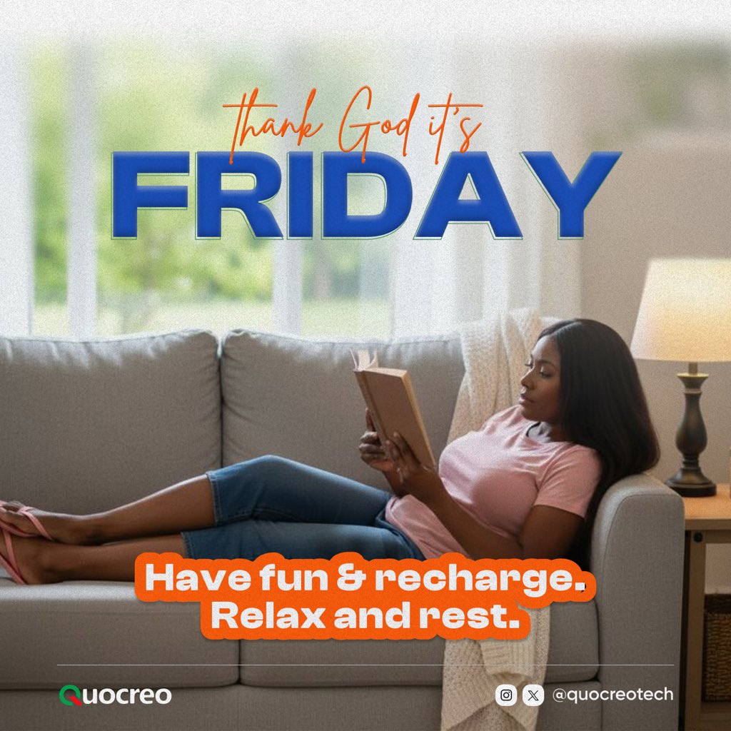 quocreotech's tweet photo. A week full of ideas and deadlines deserves a proper reset, sometimes the best ideas come after a well-earned break.

From all of us at Quocreo Technologies Limited, have a refreshing weekend ahead.

#TGIF #WeekendRecharge #TechLife #QTL https://t.co/wYvAFrXZbM