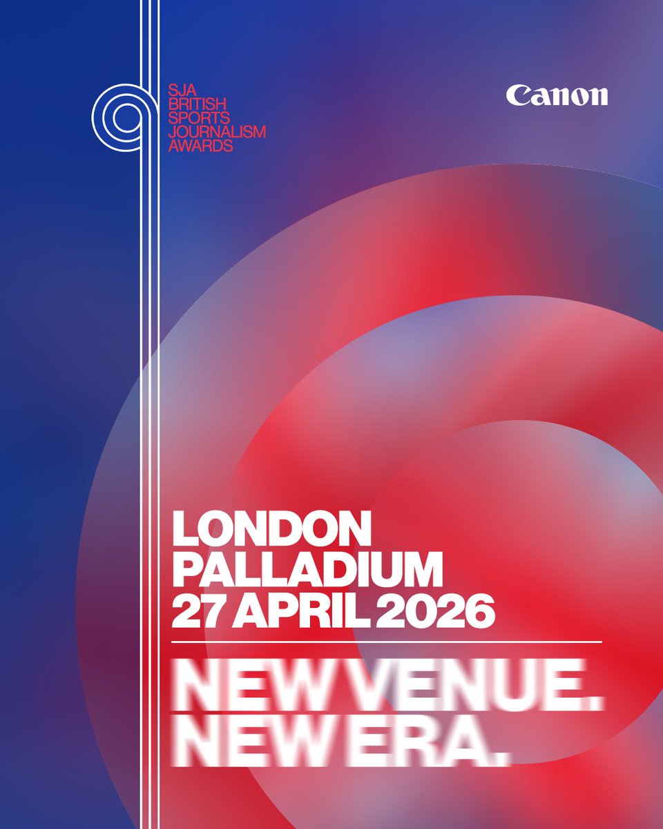 SportSJA's tweet photo. 📣 The SJA is thrilled to announce the venue and date for its British Sports Journalism Awards gala, sponsored by @CanonUKandIE 
 
Marking an exciting new era for the ‘Oscars’ of the UK #sportsmedia industry, The London Palladium will welcome guests on Monday, April 27
 
1/2 https://t.co/bmp1tmR3RZ